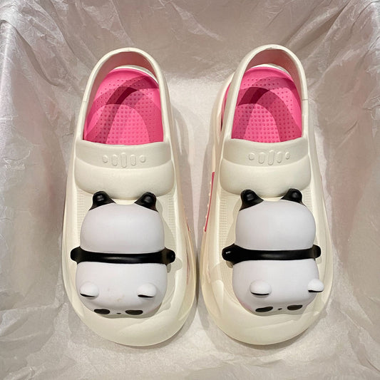 Cute Slipper With Panda Lamp Sandals Woman Slippers