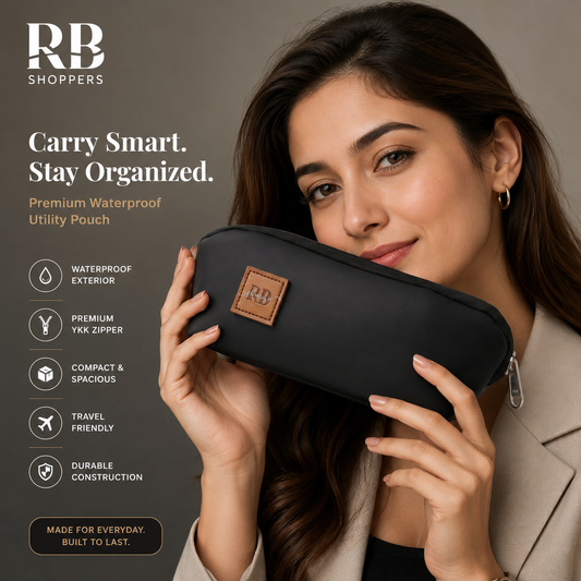 Premium Black Rexine Pencil Pouch & Multipurpose Organizer by RB Shoppers