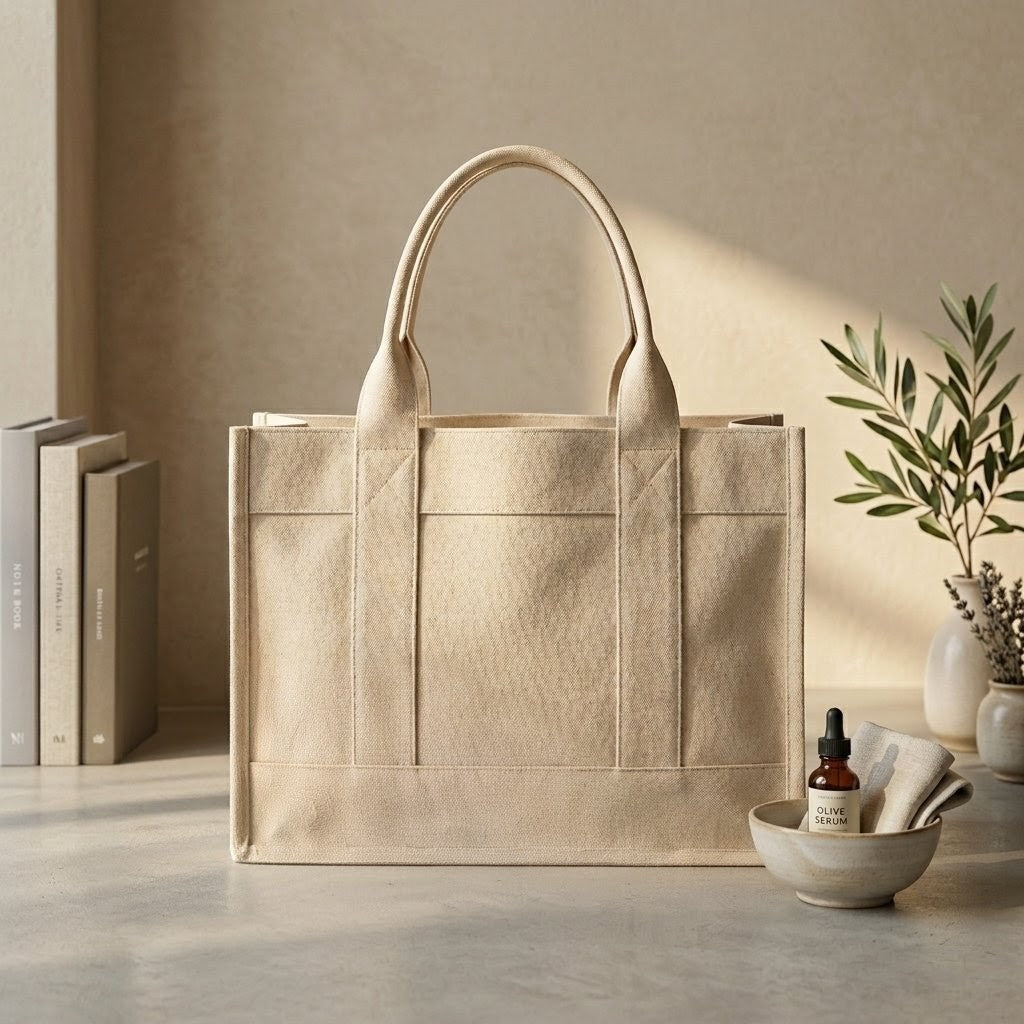 RB Shoppers White Tote Bag