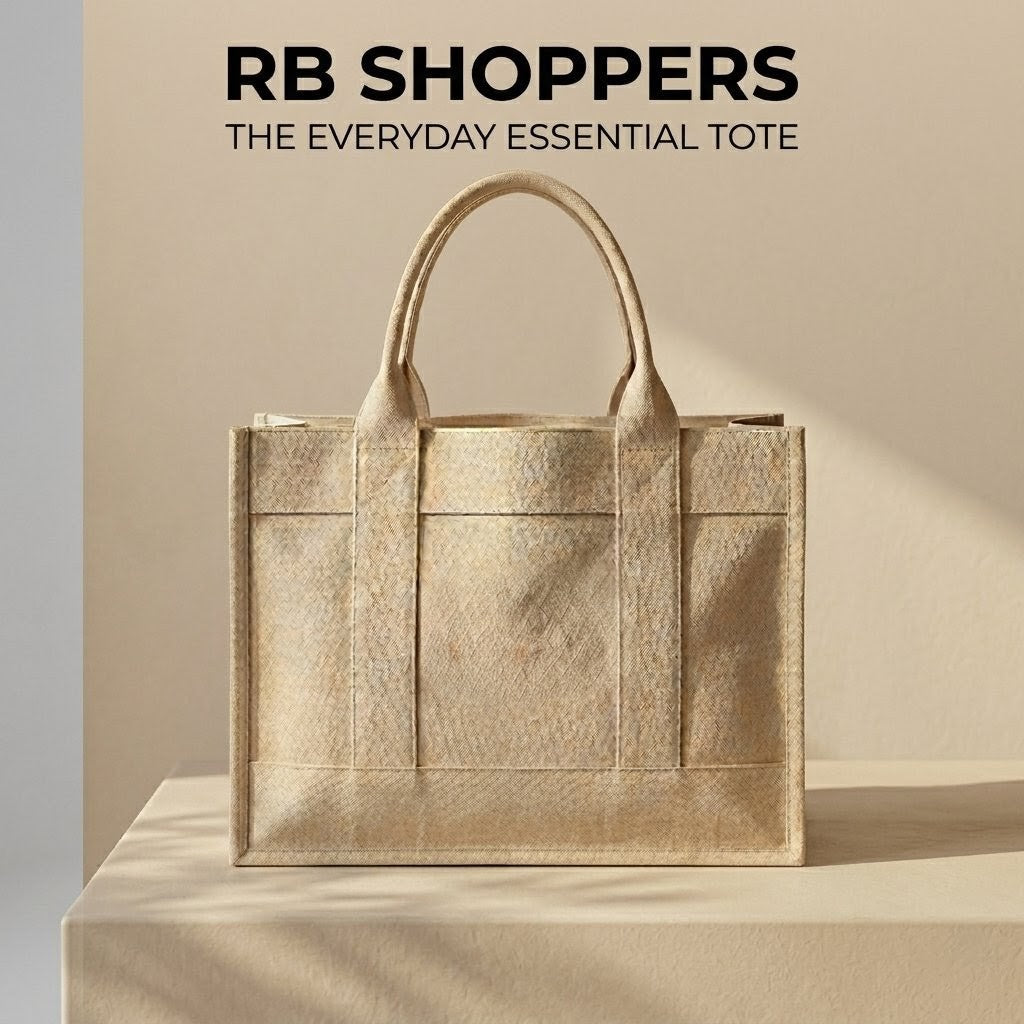 RB Shoppers White Tote Bag